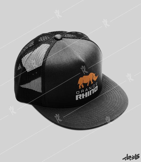 کلاه کپ کرگدن نارنجی orange rhino